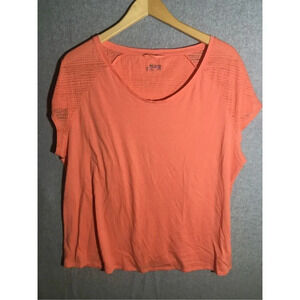 Womens Columbia Shirt Pink Orange Athletic Open Back Breathable Workout Gym